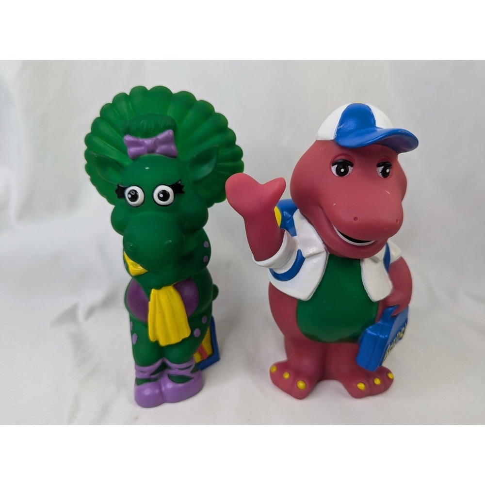 Barney Dinosaur Baby Bop Coin Bank Figure Lot 1992